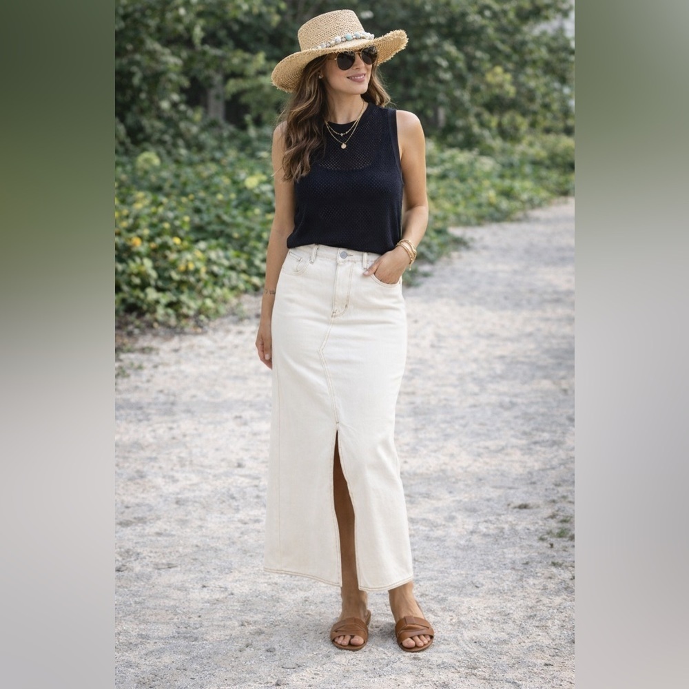 BLANK NYC Denim Maxi Skirt